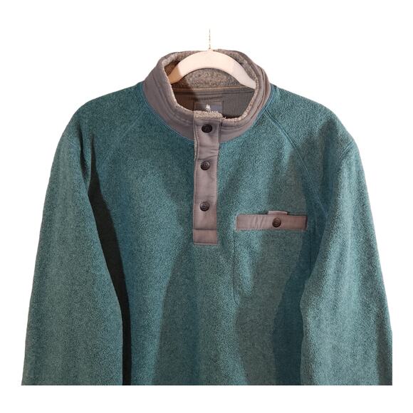 G.H. Bass Arctic Terrain Polar Fleece Quarter-Snap Pullover Outdoor Men's L - Picture 2 of 5